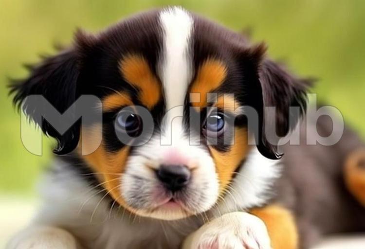 Cute puppy looking at you