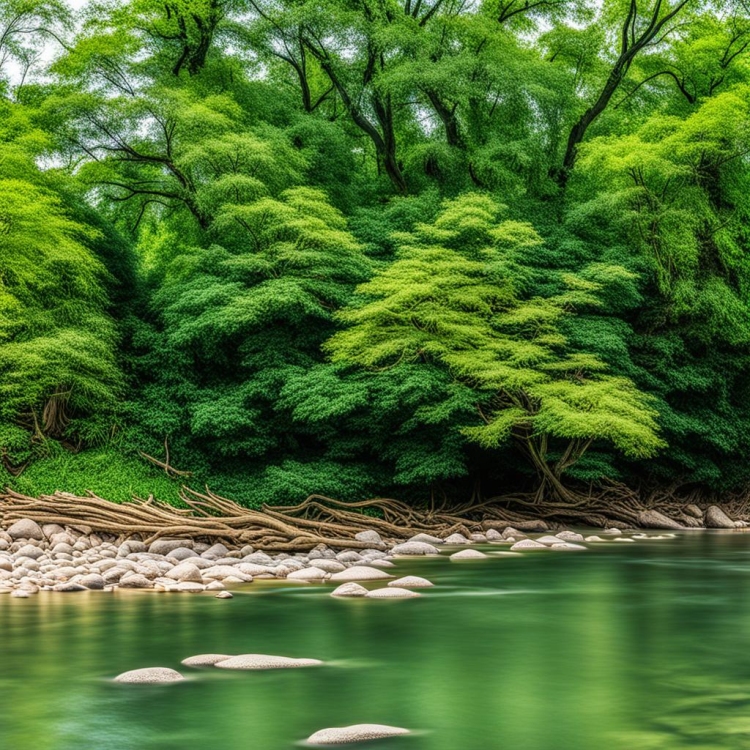 Flourishing River banks