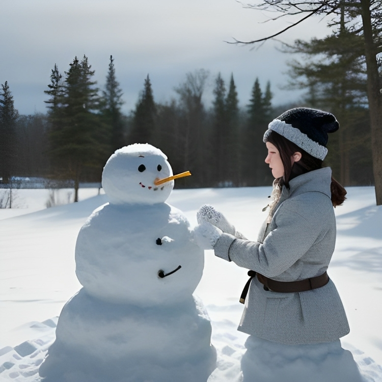 Baby Girl's Playful Pas de Deux with Frosty Joy