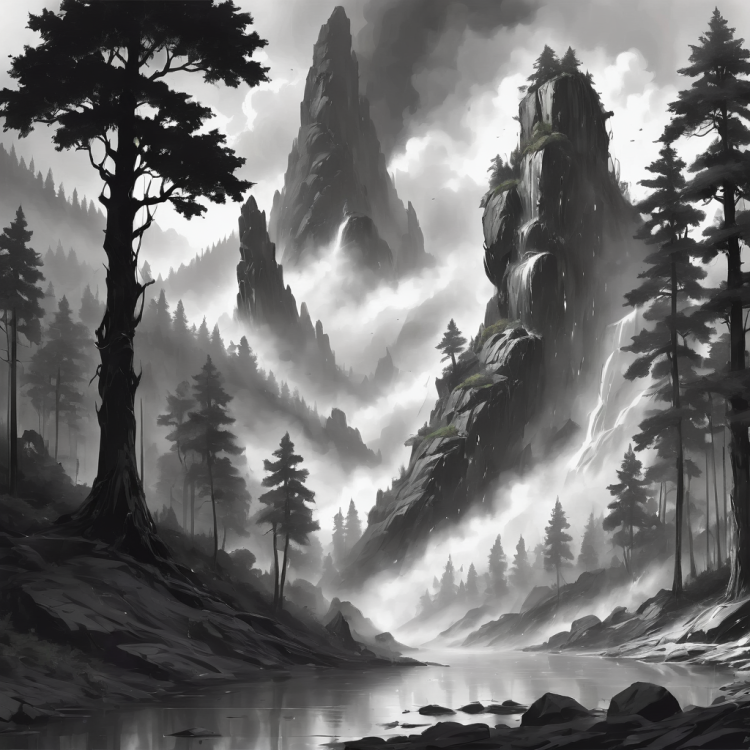 Looming Peaks and Still Waters