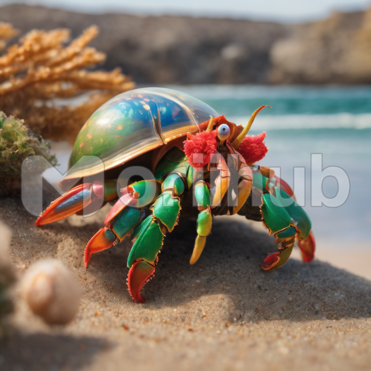 Whimsical Hermit Crab