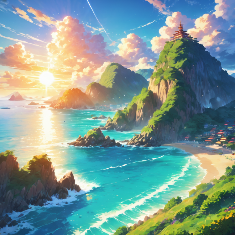 Cartoon Coastal Charm