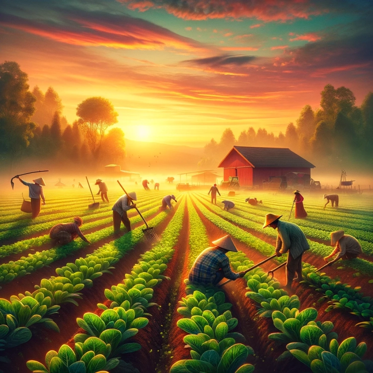 Sunrise In The Fields