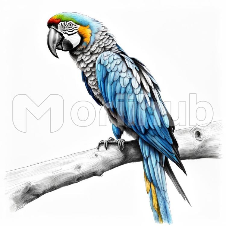 Macaw on Branch