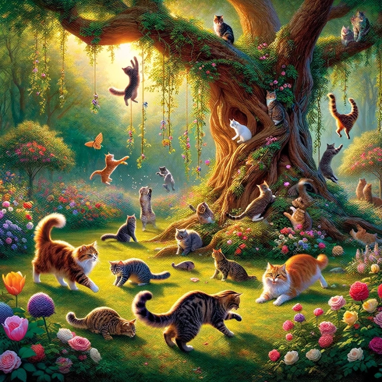 Enchanted Garden Cats