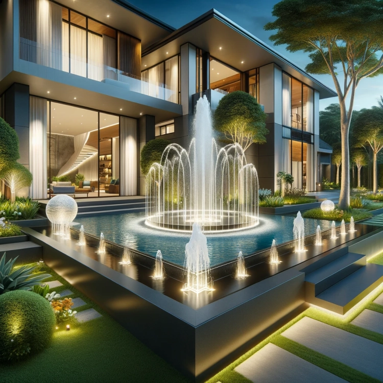 Fountain In Front yard