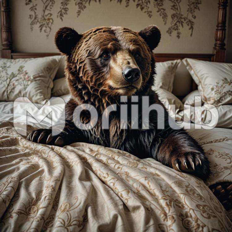 Bear On Bed