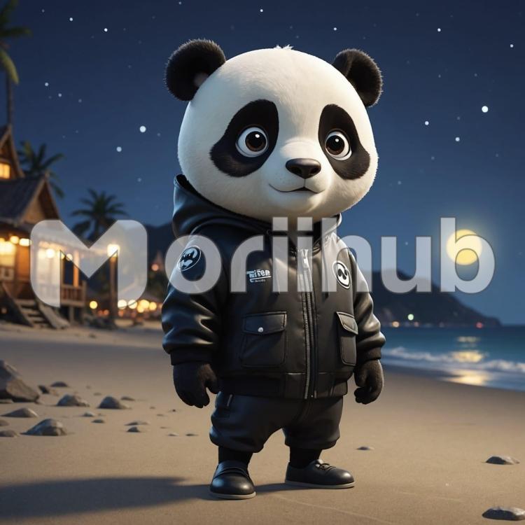 Panda in Leather