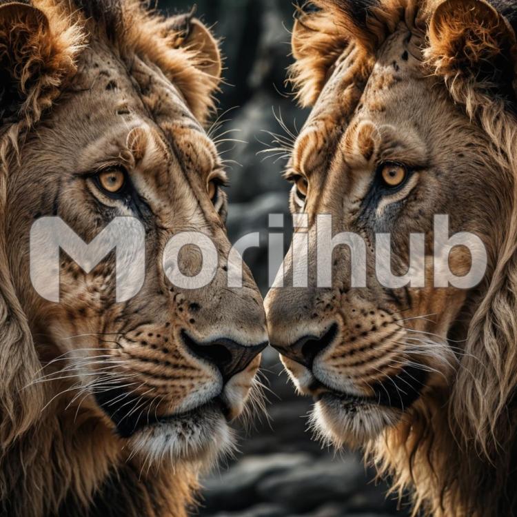 Lion Face Off