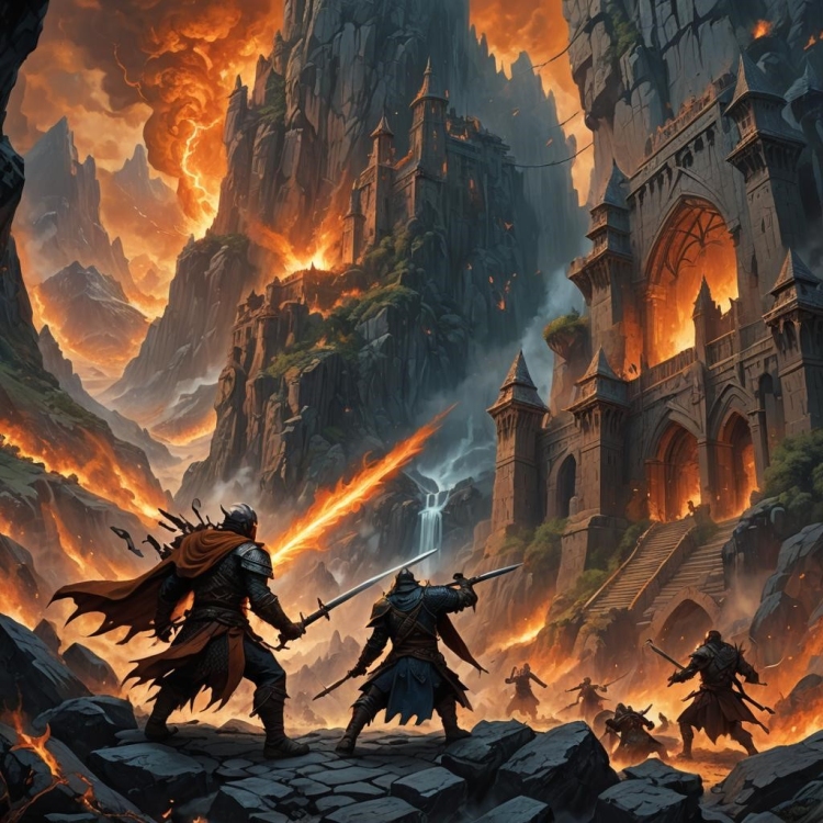 Intense Battle Scene