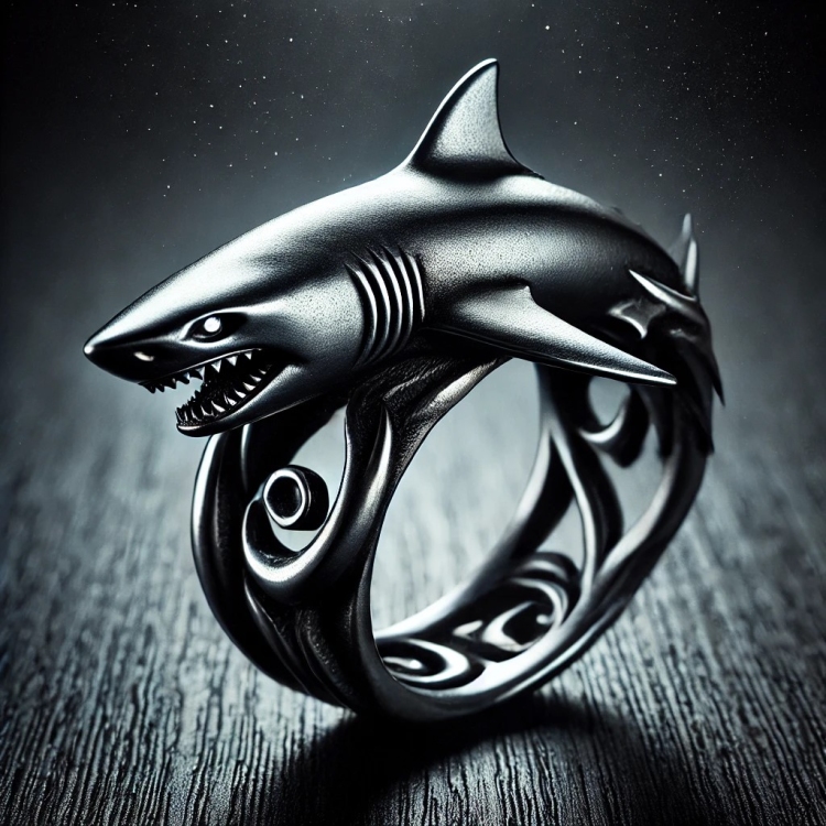 Darkness Shark Ring
