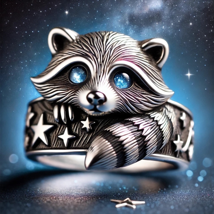 Starlight Racoon Ring