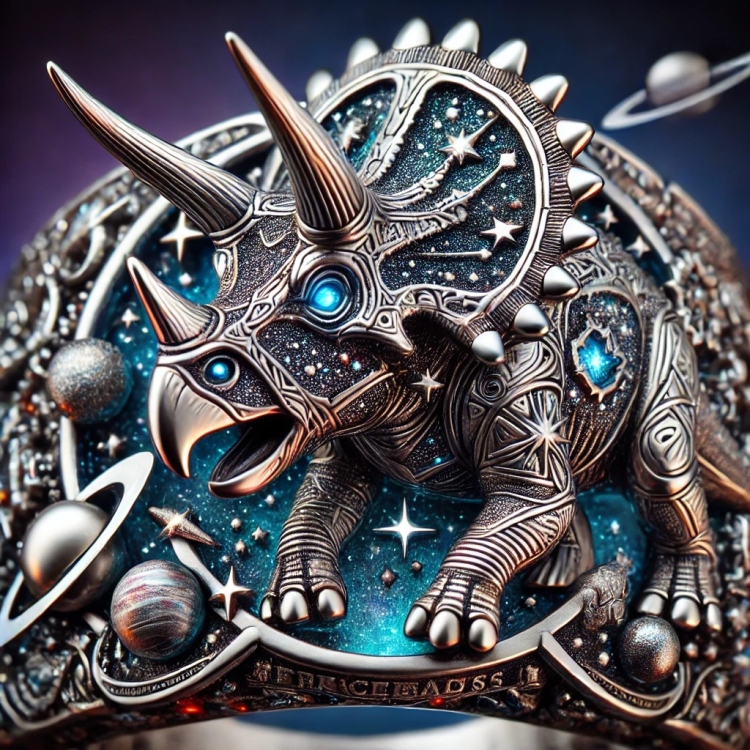Space Triceratops Ring