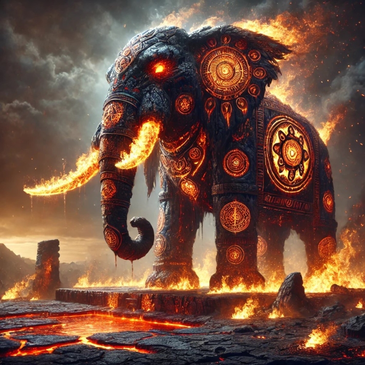 Fire Elephant Totem