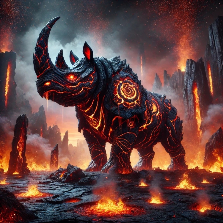 Fire Rhino Totem