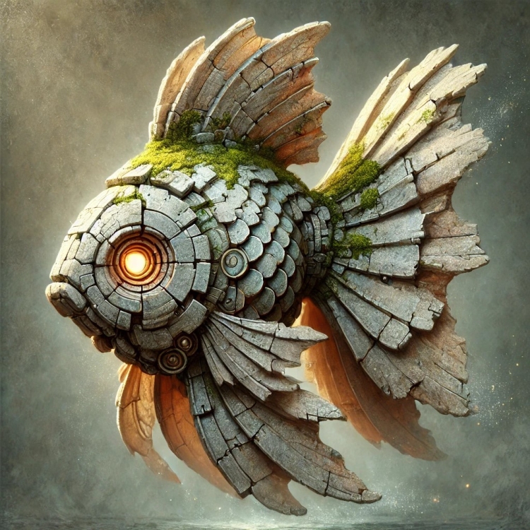 Stone Goldfish Automaton