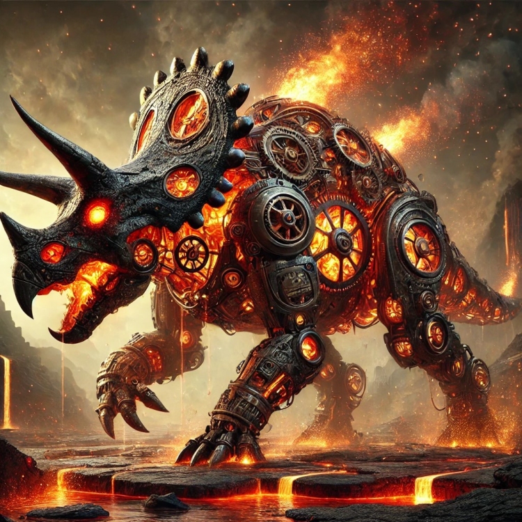 Fire Triceratops Automaton