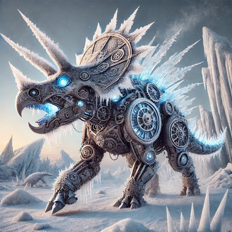Ice Triceratops Automaton