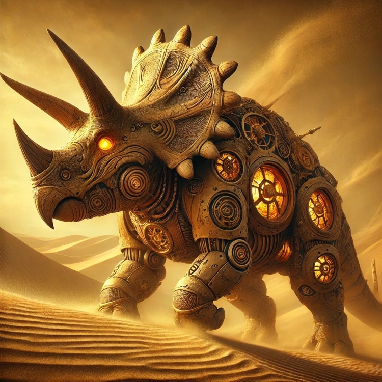 Sand Triceratops Automaton