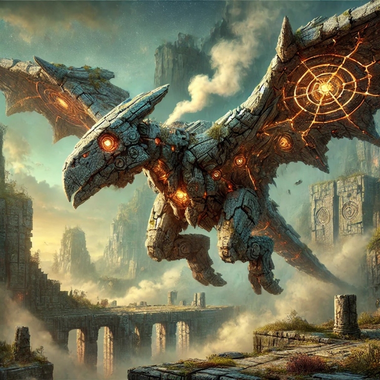 Stone Pterodactyl Automaton