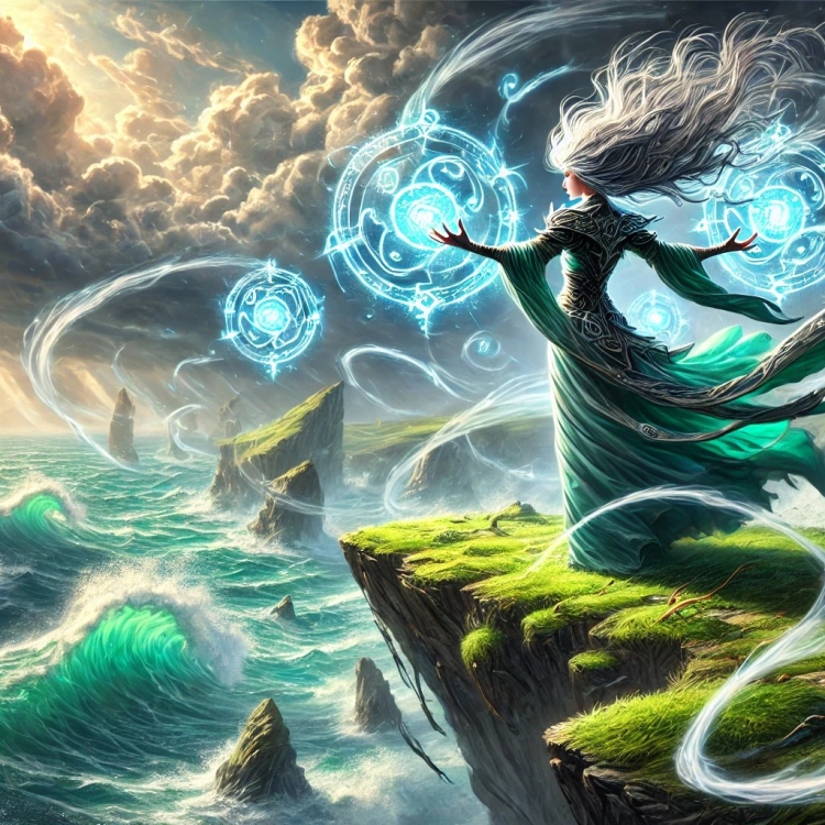 Stormy Ocean Wind Scene