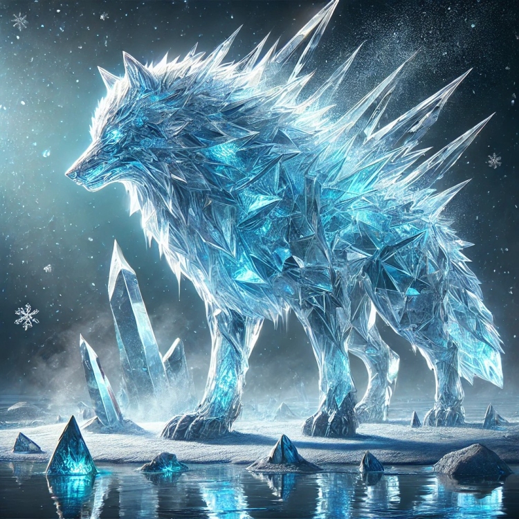 Ice Wolf Crystal