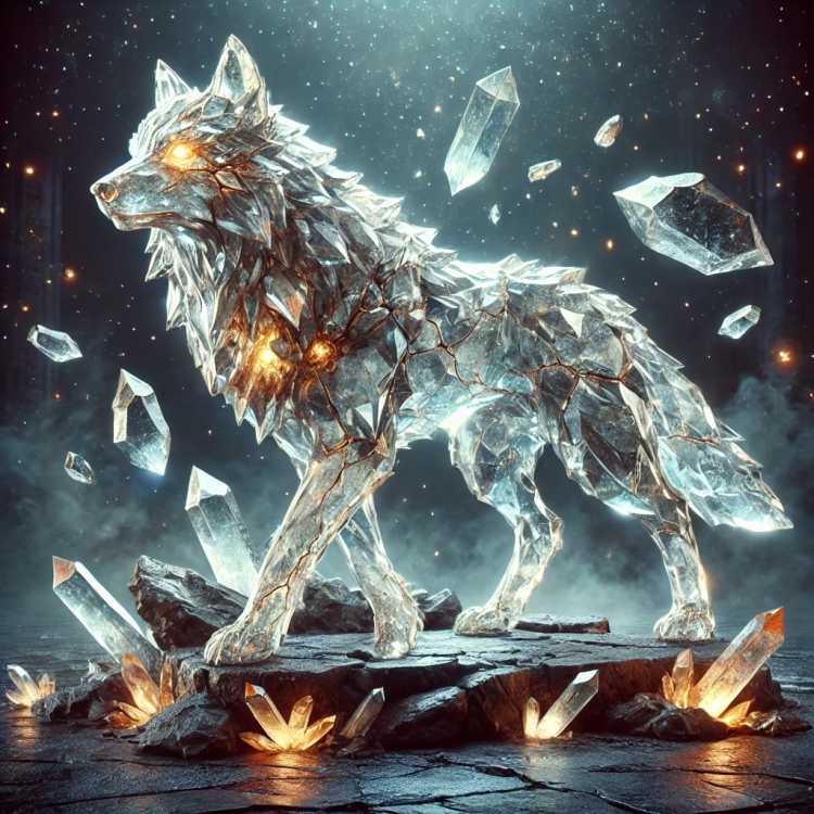 Stone Wolf Crystal