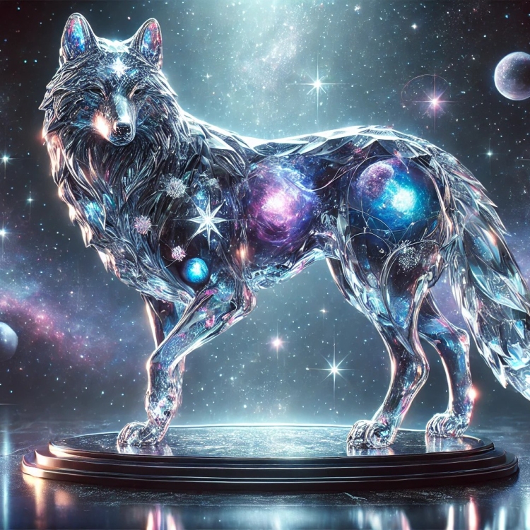 Starlight Wolf Crystal