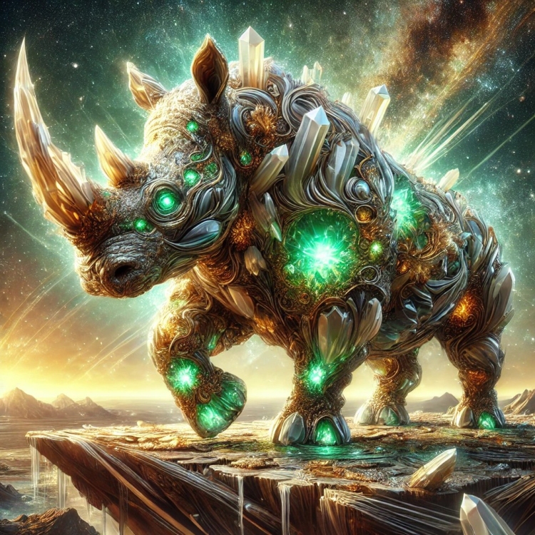 Earth Rhino Crystal