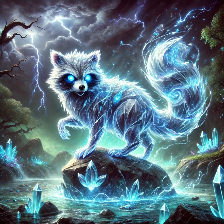 Storm Racoon Crystal