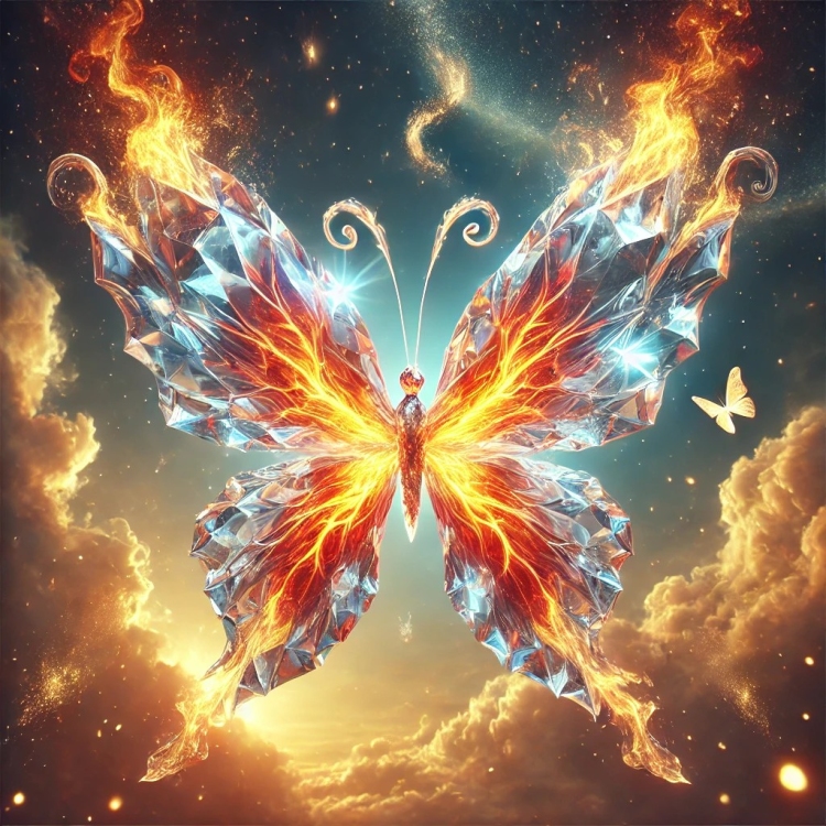 Fire Butterfly Crystal