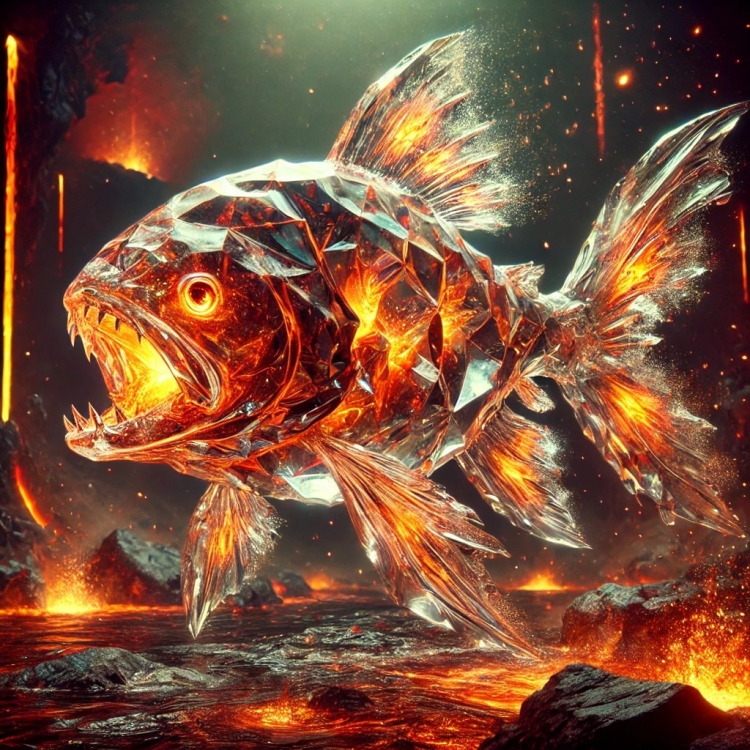 Fire Piranha Crystal