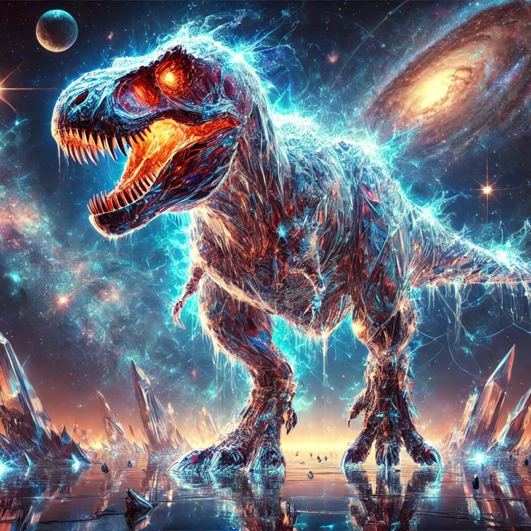 Space T Rex Crystal