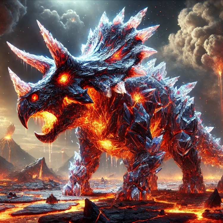 Fire Triceratops Crystal