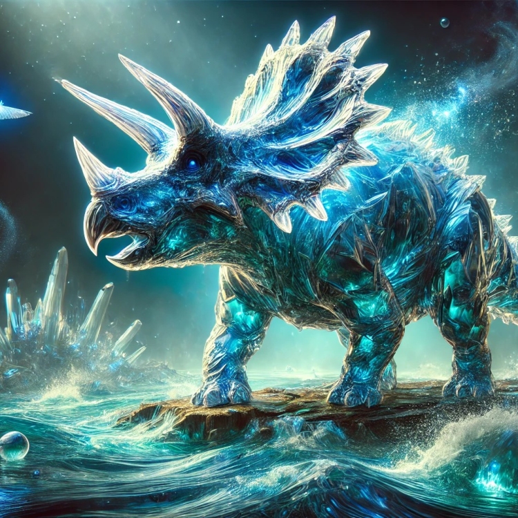 Water Triceratops Crystal