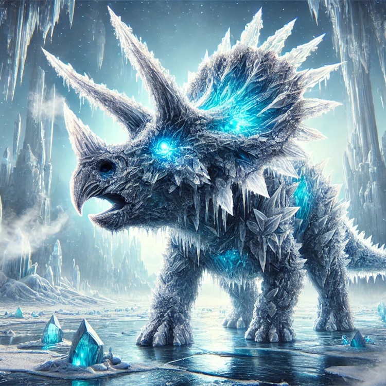 Ice Triceratops Crystal