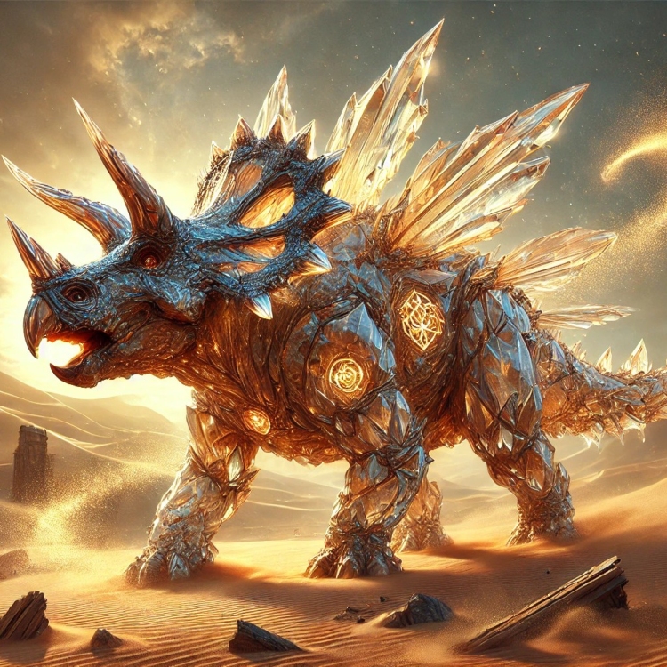 Sand Triceratops Crystal