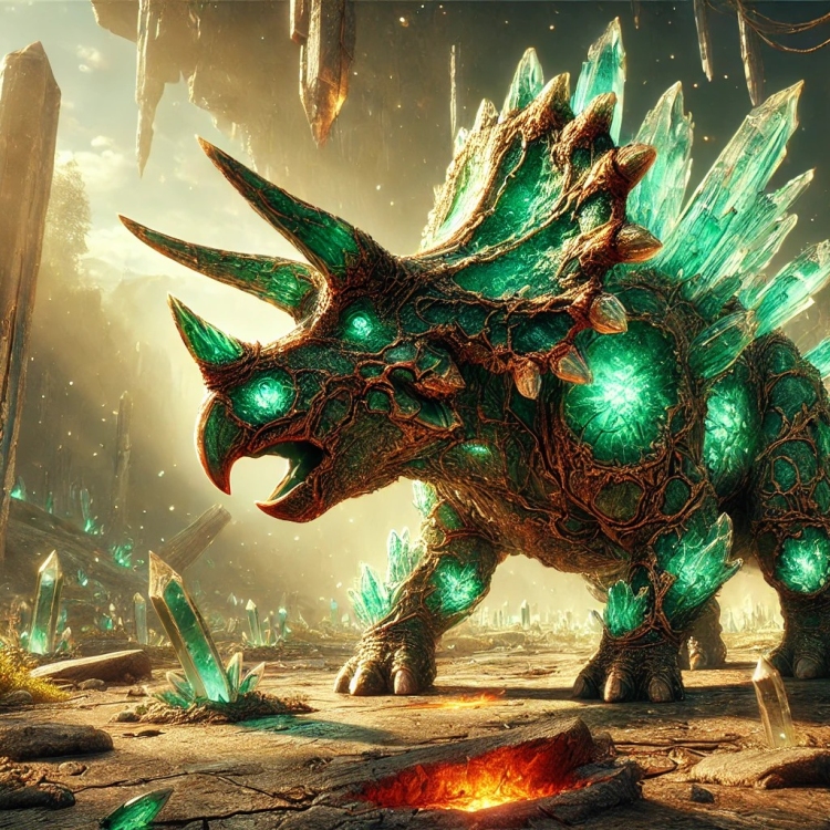 Earth Triceratops Crystal