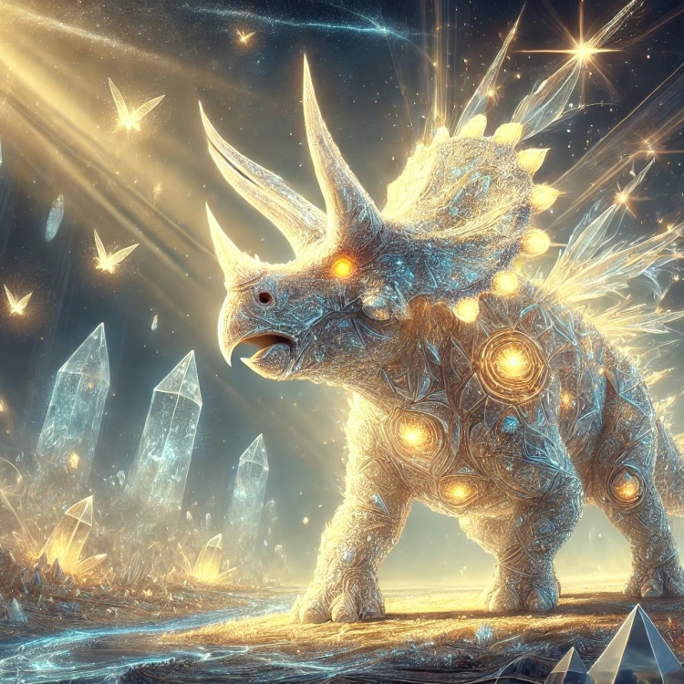Light Triceratops Crystal