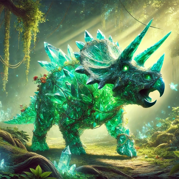 Life Triceratops Crystal