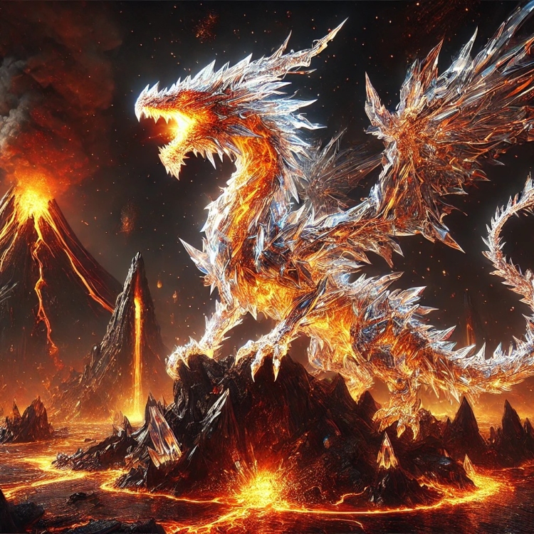 Western Fire Dragon Crystal