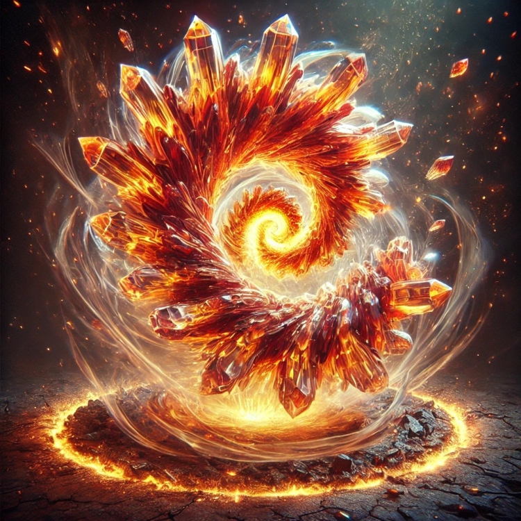 Fire Vortex Crystal