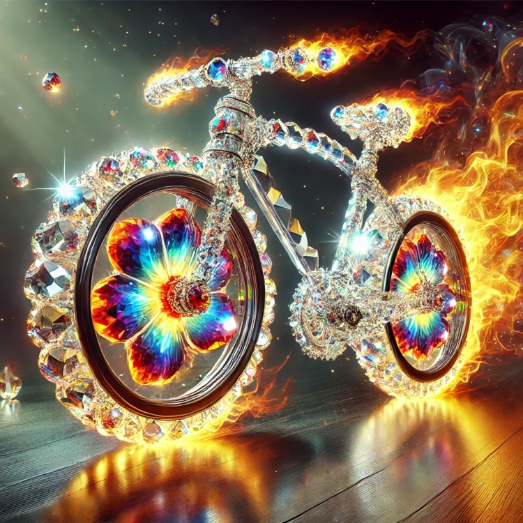 Fire Bike Crystal