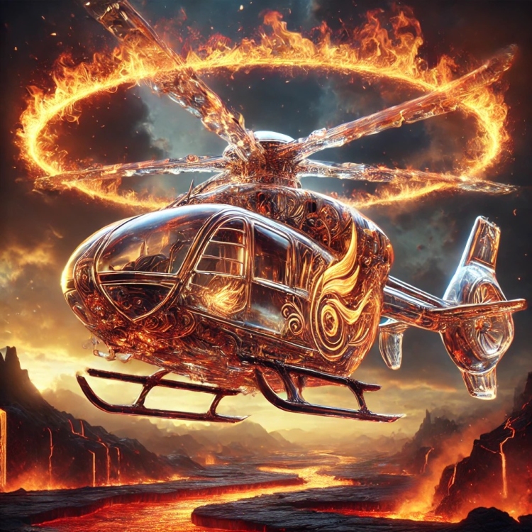 Fire Helicopter Crystal