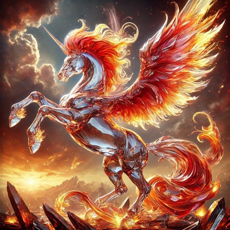 Fire Pegasus Crystal