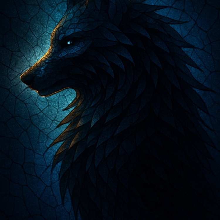 Darkness Wolf Mosaic