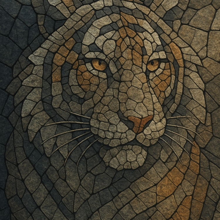 Stone Tiger Mosaic