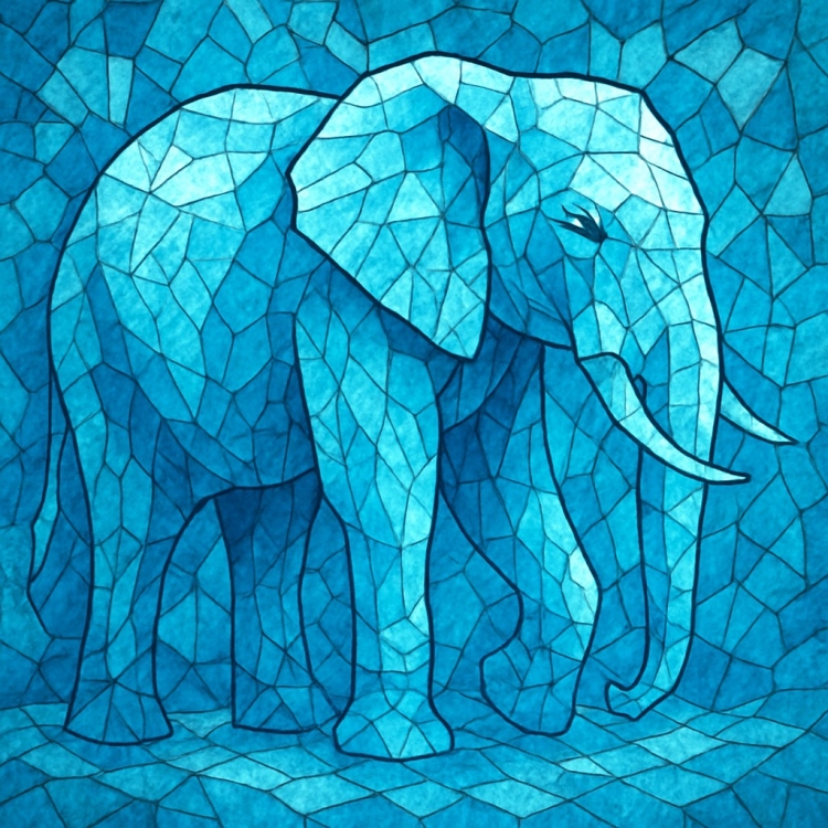 Ice Elephant Mosaic