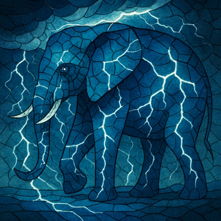 Storm Elephant Mosaic