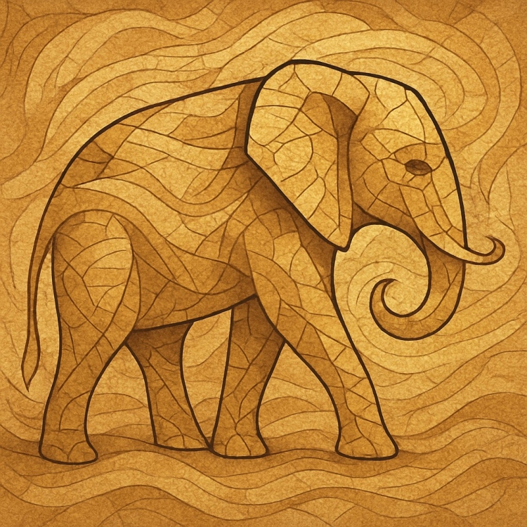 Sand Elephant Mosaic